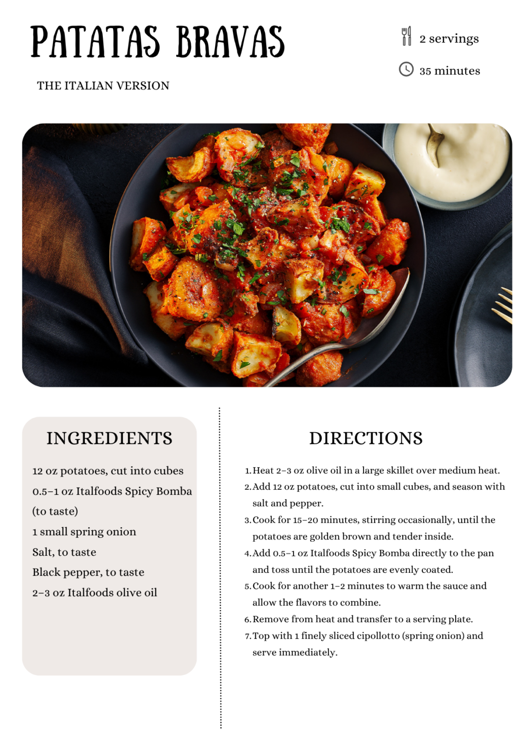 Italfoods Patatas Bravas recipes