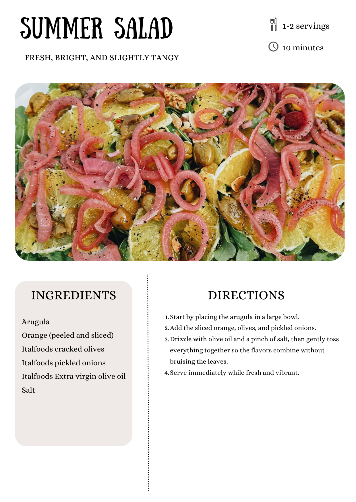 Italfoods Summer Salad recipes